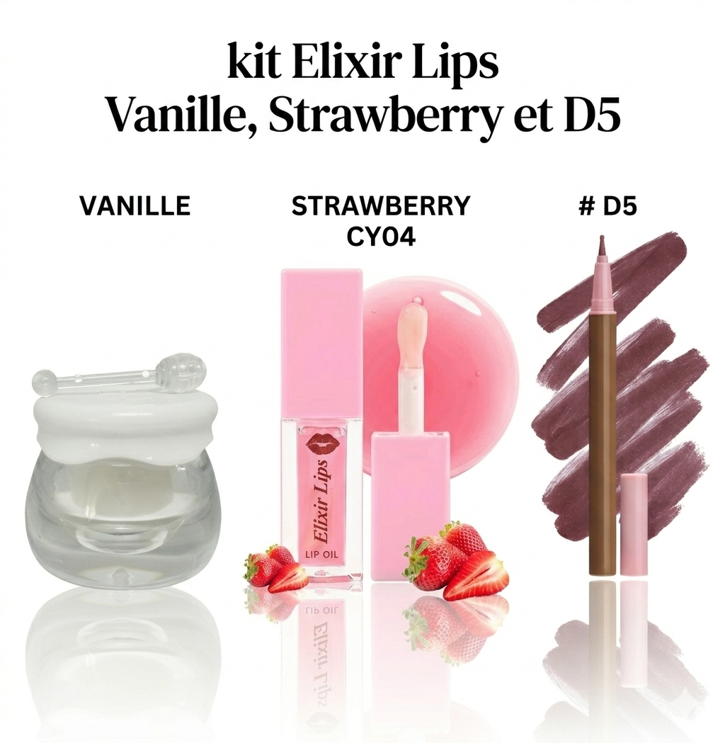 KIT LÈVRES COMPLET – HYDRATE, DESSINE & BRILLE