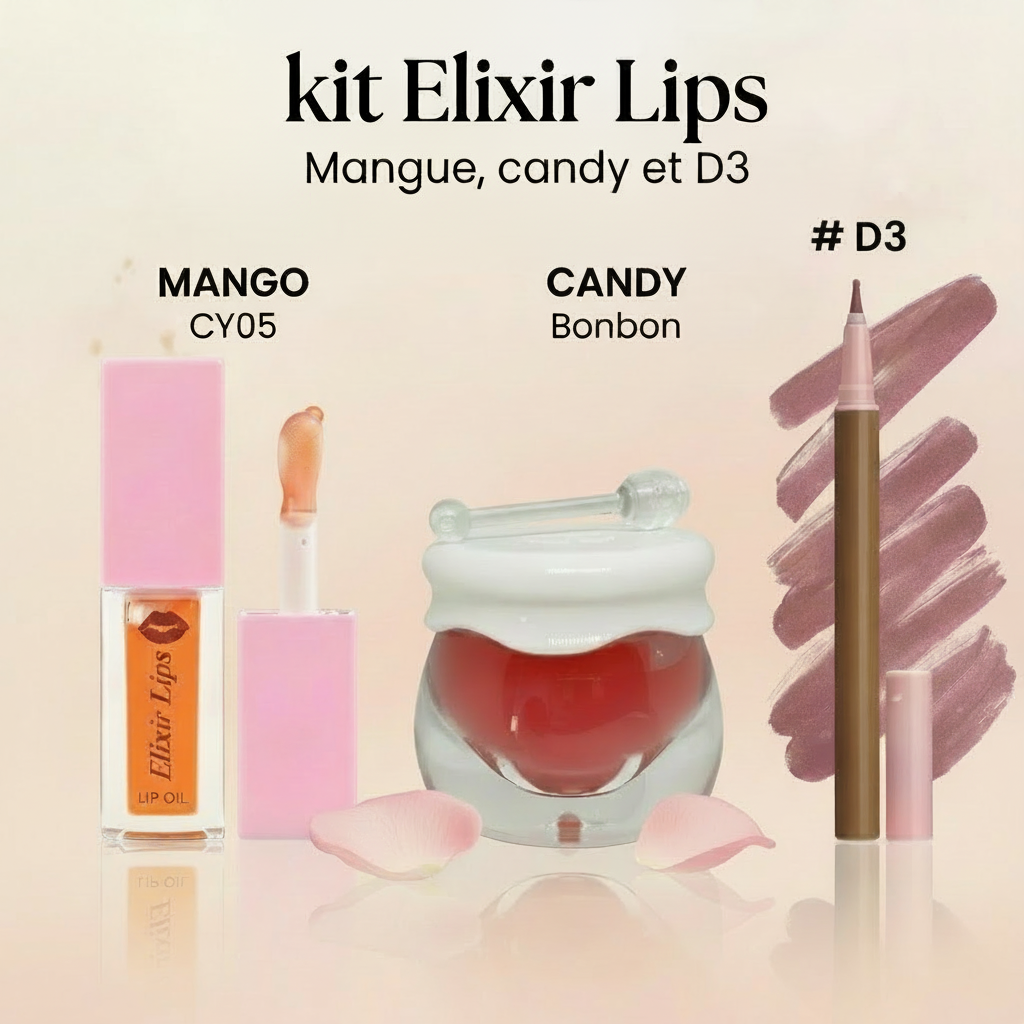 KIT LÈVRES COMPLET – HYDRATE, DESSINE & BRILLE