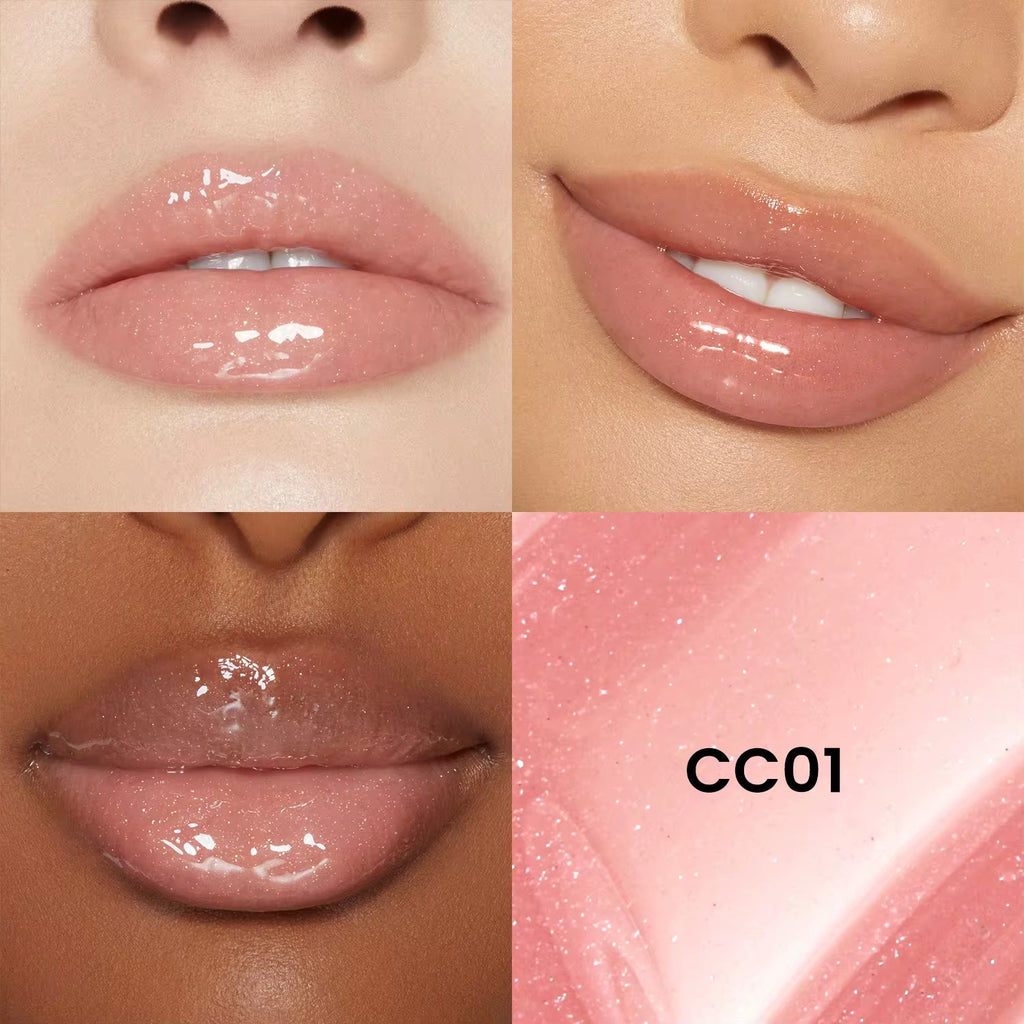 Gloss à lèvres pailleté Peach Pearl – effet volume & brillance intense