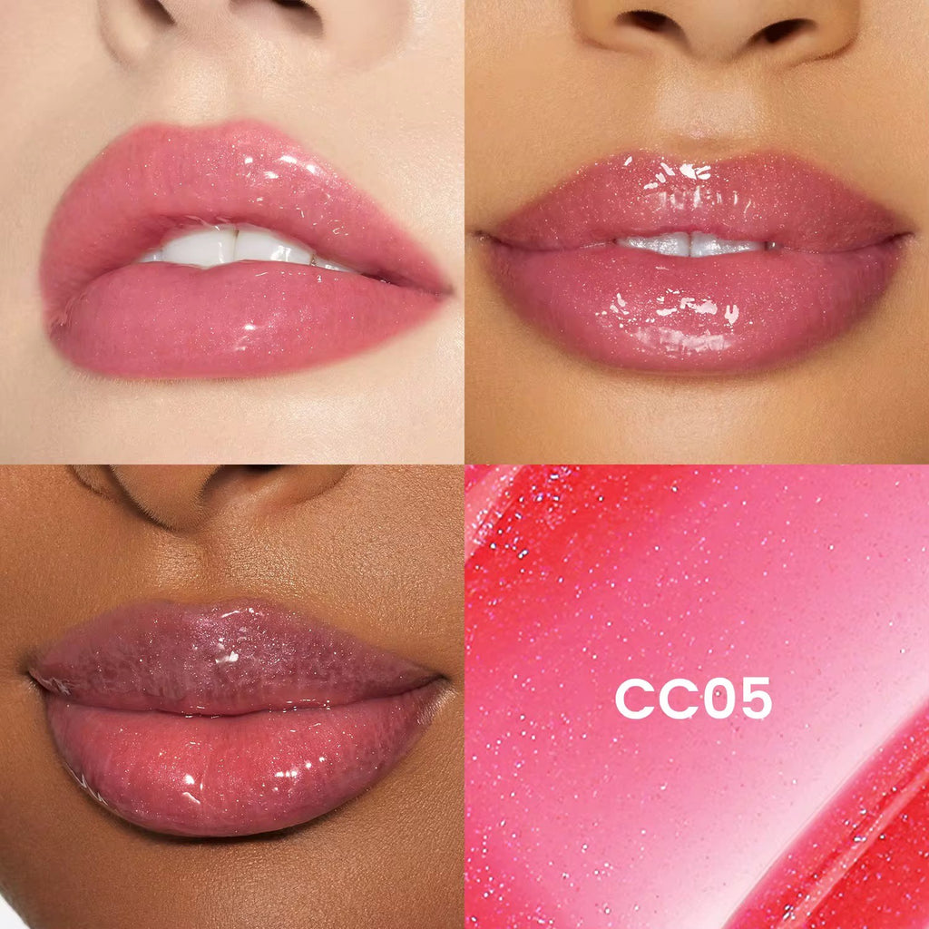 Gloss à lèvres pailleté Fiery Red – Rouge éclatant et lumineux