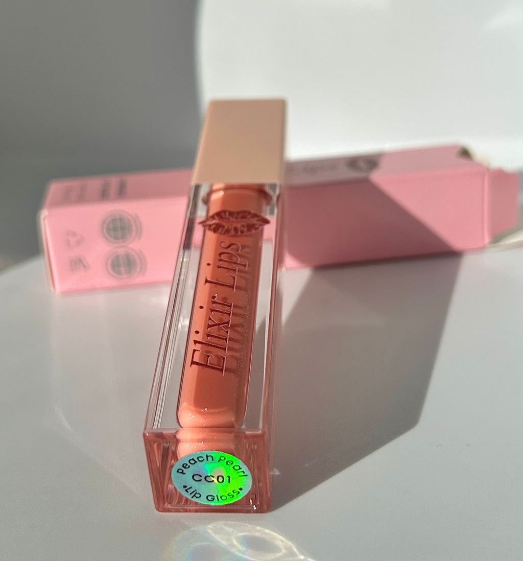 Gloss à lèvres pailleté Peach Pearl – effet volume & brillance intense