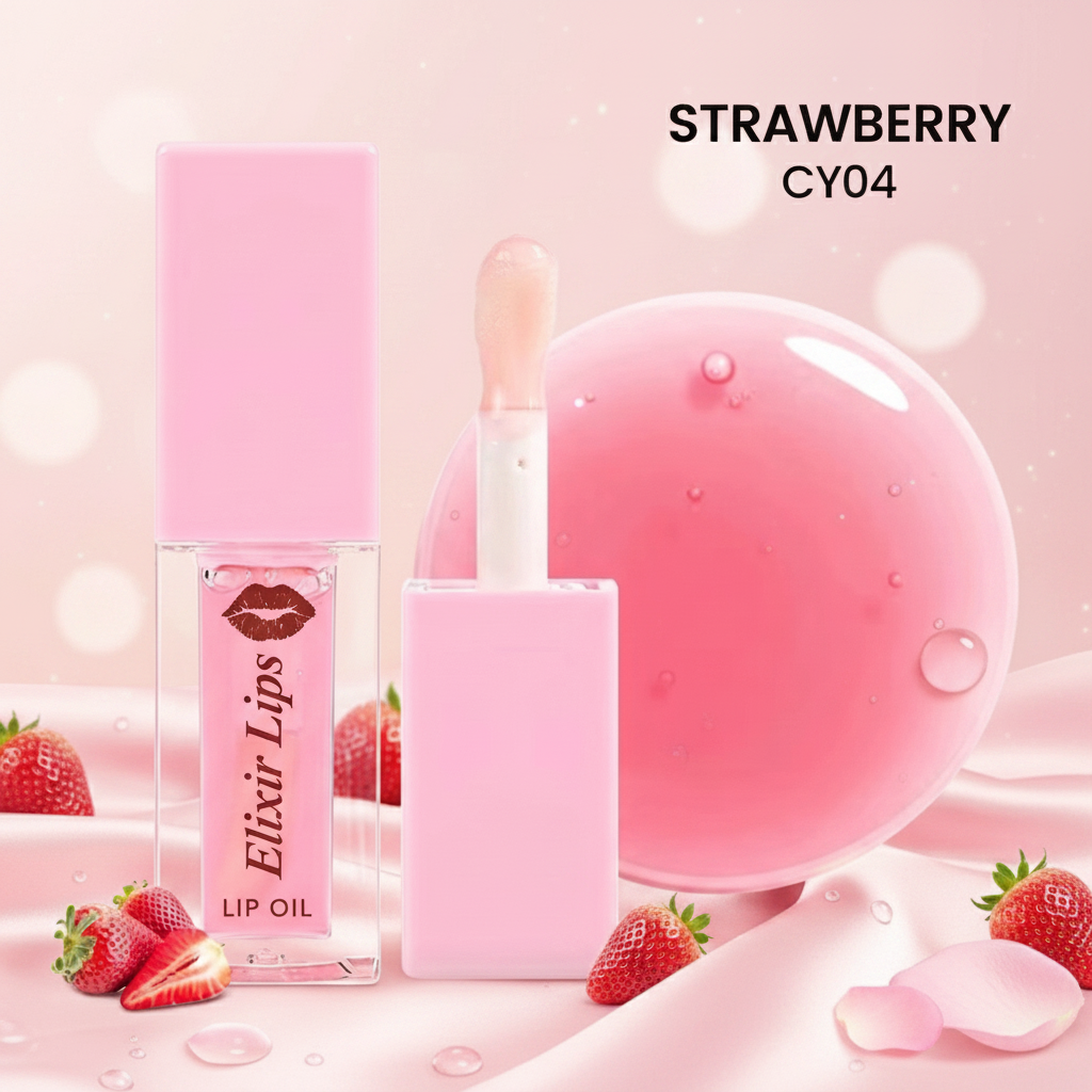 Huile à lèvres fruitée – Brillance & hydratation