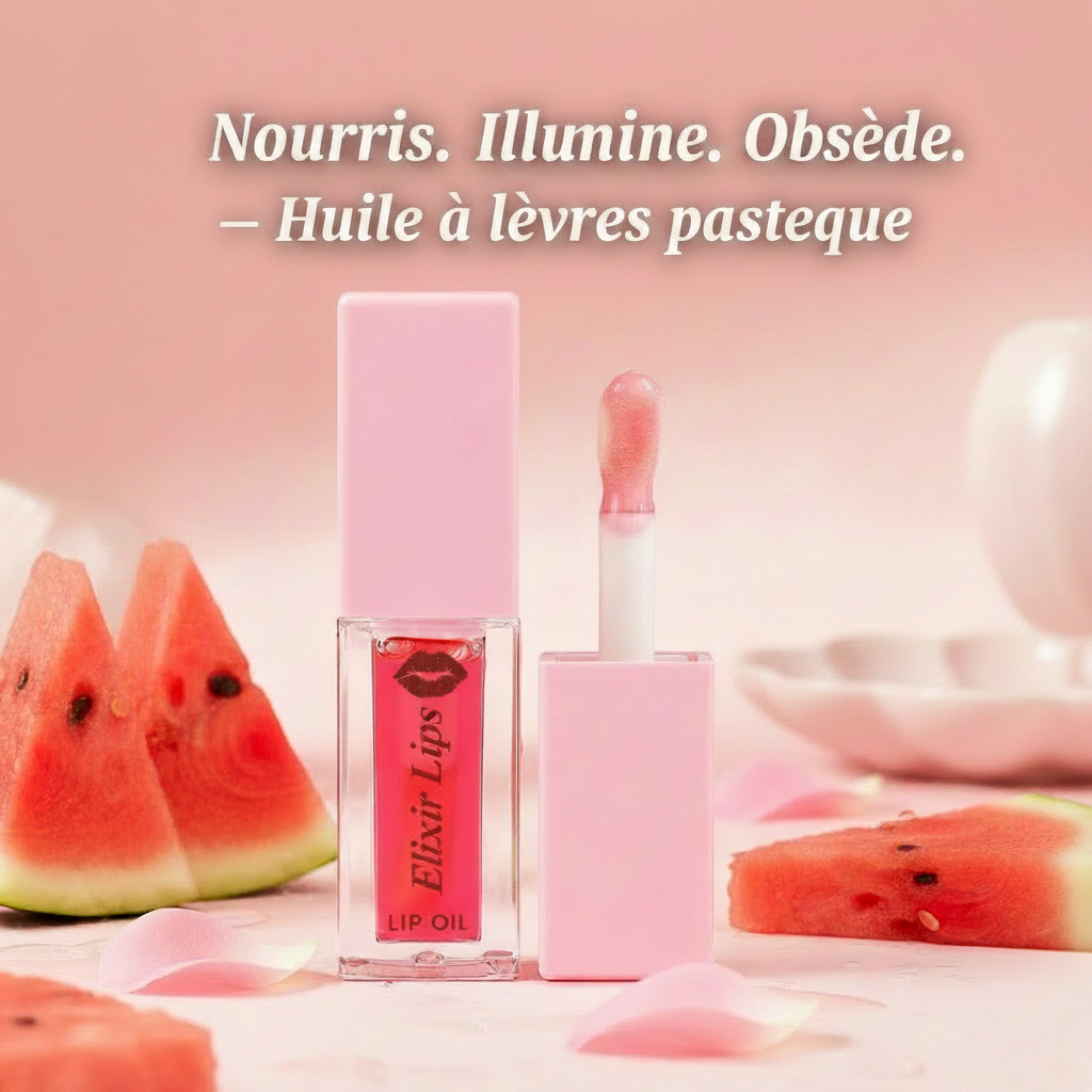 Huile à lèvres fruitée – Brillance & hydratation